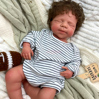 Adorable poupée reborn en silicone PASCALE de 20 pouces avec tétine réaliste et cheveux implantés à la main pour la formation en crèche