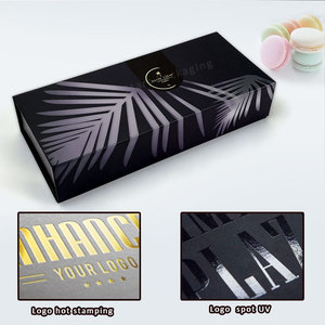 Phong Cách Mới Màu Đen Sang Trọng Thực Phẩm Giấy Hộp Quà Tặng Bao Bì Biểu Tượng Tùy Chỉnh Và Kích Thước Sô Cô La Kẹo Lật Từ Hộp Quà Tặng Giấy Thực Phẩm Hộp - Product Image 6