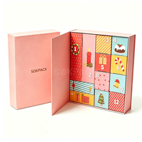 Boîte de calendrier de l'avent personnalisée écologique avec 12 compartiments vides pour desserts de fêtes, emballage cadeau pour bonbons
