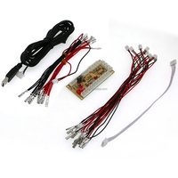 Kit Permainan Arcade DIY USB Zero Delay Board Encoder PC Raspberry Ouka Central Control Coin Pusher Terbuat dari Plastik PCB Kayu Boxing