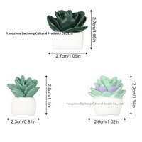 Usine directe résine blanche succulente en pot Cactus aimant de bureau à domicile pour réfrigérateur et tableau blanc fournitures scolaires polyvalentes