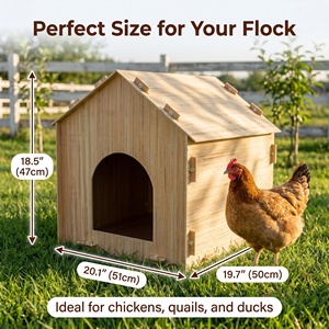 Nido de Madera para Gallinas con Cubierta Impermeable para Todas las Estaciones, para Gallinas Pequeñas, Codornices, Patos, <span class=keywords><strong>Caseta</strong></span> para Aves de Corral - Product Image 2