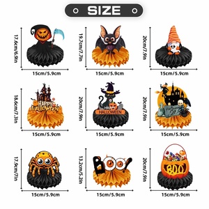 Decoración <span class=keywords><strong>de</strong></span> Halloween, Festival <span class=keywords><strong>de</strong></span> los Fantasmas, Fiesta <span class=keywords><strong>de</strong></span> Navidad, Calabaza, Araña, Panal 3D, Adorno Colgante <span class=keywords><strong>de</strong></span> Panal para Fiesta <span class=keywords><strong>de</strong></span> Halloween - Product Image 2