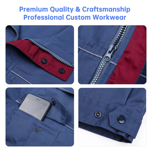 Ropa protectora de trabajo de manga larga de verano personalizada, traje de camuflaje de <span class=keywords><strong>soldador</strong></span> de poliéster y algodón, uniforme resistente a la ropa de trabajo - Product Image 4