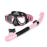 Lentille en verre trempé sangle de jupe en silicone lunettes de plongée sous-marine masque de plongée libre et ensemble de tuba