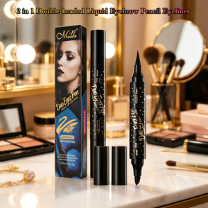 Menow <strong>E450</strong> OEM\ODM Brand Makeup Waterproof Vegan 2 in 1 Double-headed Liquid Eyebrow Pencil Eyeliner Cosmetics Factory Wholesale - Product Image 1
