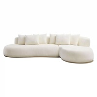 Canapé d'angle modulable de luxe en tissu pour salon, idéal pour la maison et la villa