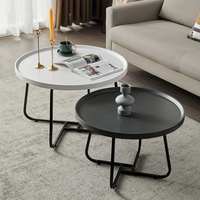 Table d'appoint, salon, petite maison, table à thé, maison moderne, petite table à thé circulaire, table ronde créative