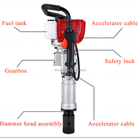 Mini Handgeführte Benzinmotor-Pfahlrammemaschine mit Getriebe und Lager Hohe Effizienz