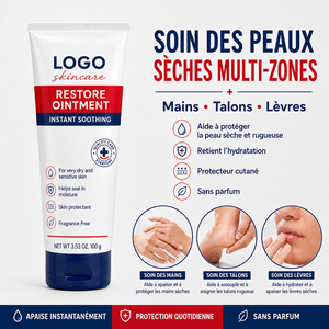 Pommade réparatrice au pétrolatum à marque privée, spécialisée pour peaux sèches et rugueuses, hydratation quotidienne, confort et lissage, soin multi-zones - Product Image 6