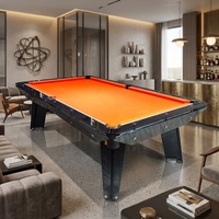 Table de billard en verre de luxe moderne, design élégant, table de billard d'intérieur avec plateau en verre trempé