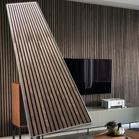 Panneau acoustique en bois Akupanel, revêtement mural en fibres de polyester, panneau insonorisant
