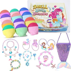 Bombes de <span class=keywords><strong>bain</strong></span> colorées et pétillantes pour enfants avec jouet surprise à l'intérieur, vegan, douces et sûres, pour la peau sensible des tout-petits - Product Image 1