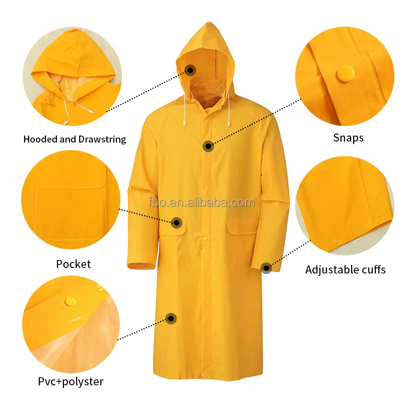 Tùy Chỉnh Men Nylon Coating Xe Máy Mưa Phù Hợp Với Áo Mưa Với Băng Phản Quang PVC POLYESTER Chống Thấm Mens Làm Việc An Toàn Áo Mưa