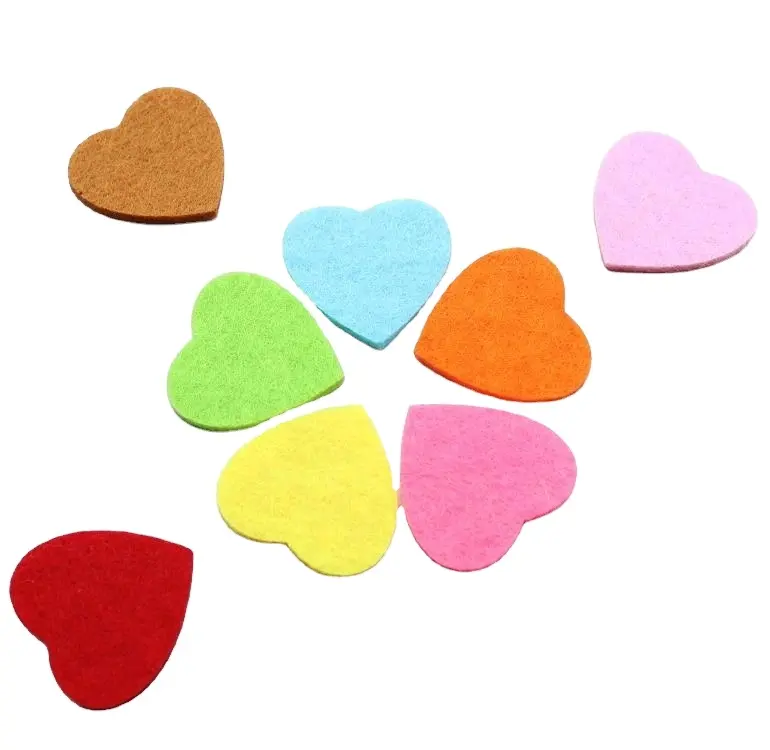 Sweet Heart Shape Decoration Felt Patches for Baby Clothing, Headwear Decor,Wedding Supplies
