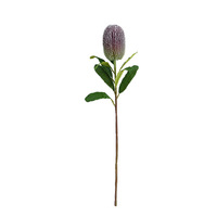 AL-5745 bunga ZUOYI, 65cm plastik Flocking kaisar buatan simulasi bunga King Protea