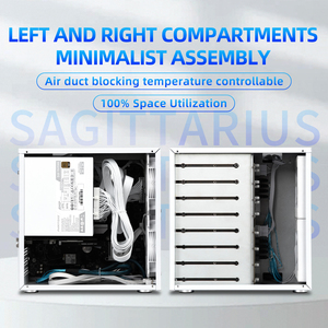 เคสแชสซี NAS แบบ 8 ช่องสำหรับเครื่องเซาะหาข้อมูล Sagittarius |   รองรับพาวเวอร์ซัพพลายแบบ ATX, เมนบอร์ด MATX, PCIE แบบเต็มความสูง, ความจุ 21.8 ลิตร - Product Image 6