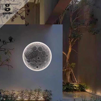 Lampe murale solaire en forme de croissant de lune pour la décoration de villas et de jardins, éclairage d'ambiance