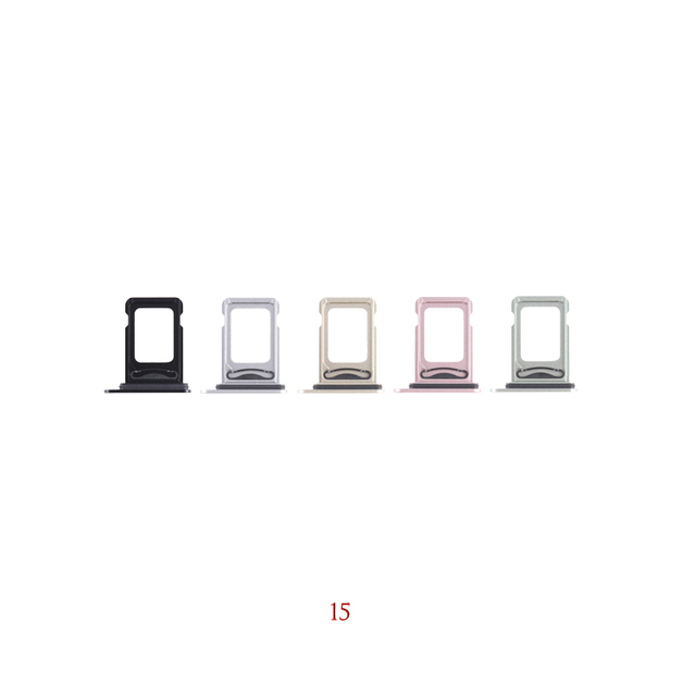 Sim Reader Card Holder Tray Slot Single Dual Sim Tray Replacement for Iphone 15 Pro Max Plus