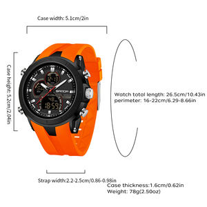 Reloj de Pulsera SANDA 6279 para Hombre, Reloj de Cuarzo Digital Multifuncional, Luminoso, Resistente al Agua, con Cuenta Regresiva y Alarma - Product Image 4