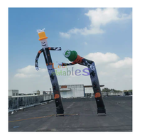 Danseur gonflable d'Halloween, homme gonflable amusant et agitant avec souffleur pour publicité en magasin, décoration de fête en extérieur