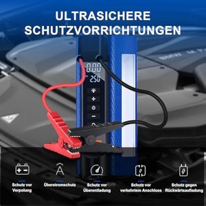 <span class=keywords><strong>6</strong></span> trong <span class=keywords><strong>1</strong></span> LED hiển thị 12V battery Booster sạc khẩn cấp 3000A Xách Tay Xe nhảy khởi động ngân hàng điện với máy bơm không khí - Product Image 5