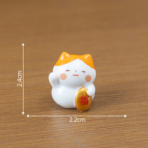 Vente flash - Statues Kawaii Maneki Neko - Mini figurines de chat porte-bonheur en résine pour la décoration de la maison, du bureau ou du tableau de bord de la voiture - Product Image 6