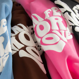 <span class=keywords><strong>Felpa</strong></span> <span class=keywords><strong>oversize</strong></span> da <span class=keywords><strong>donna</strong></span> con scollo a girocollo in pile di cotone nero <span class=keywords><strong>felpa</strong></span> con cappuccio felpe con cappuccio - Product Image 6