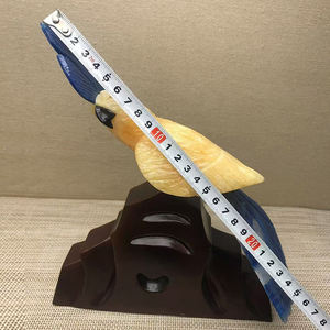 크리스탈 새 조각상, 조각된 새, 보석 새 컬렉션, 앵무새 광물 표본, 마노 앵무새 - Product Image 5