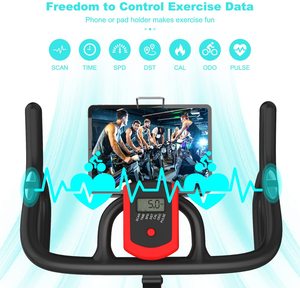 Bicicleta giratoria de resistencia ajustable para interiores, bici estacionaria para gimnasio en casa, <span class=keywords><strong>entrenamiento</strong></span> de Cardio - Product Image 6