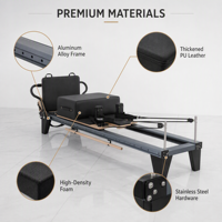 Machine de Pilates Reformer à rail complet, durable, avec logo personnalisé, cadre en alliage d'aluminium, équipement de fitness pour studio, OEM ODM