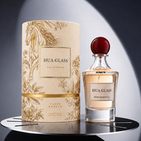 Flacon de parfum vide coloré, flacon en verre de luxe 30ml, 50ml et 100ml, flacon cylindrique avec bouchon à bille en plastique et étiquette, boîte personnalisée
