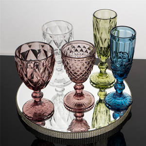 Copa grande de lujo, gran color reutilizables de copas de champán, color verde, vino, diamante, corte de cristal - Product Image 1