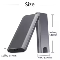Outil gratuit Boîtier pour SSD double protocole Type-C vers M.2 Boîtier pour SSD mobile NVME & NGFF Boîtier SSD USB 3.1 PCIE et SATA