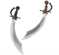 Épée de pirate en plastique pour Halloween, jeu de simulation d'épée de pirate en PVC pour enfants