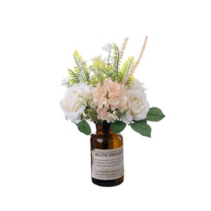 Bouquet de roses artificielles Gavin, fleurs en plastique, décoration de mariage à tenir en main CF01334A - Product Image 5