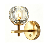 Applique Murale en Cristal Nordique Moderne Minimaliste Personnalisée, Luminaire de Coiffeuse pour Chambre à Coucher, Miroir de Maquillage et Armoire à Miroir, Hôtel