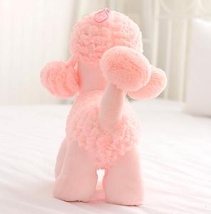 Peluche de Perro Poodle Rosa con Pelo Rizado y Corbata, Muñeco de Peluche Suave para Abrazar, Regalos de Año Nuevo para Niños - Product Image 3