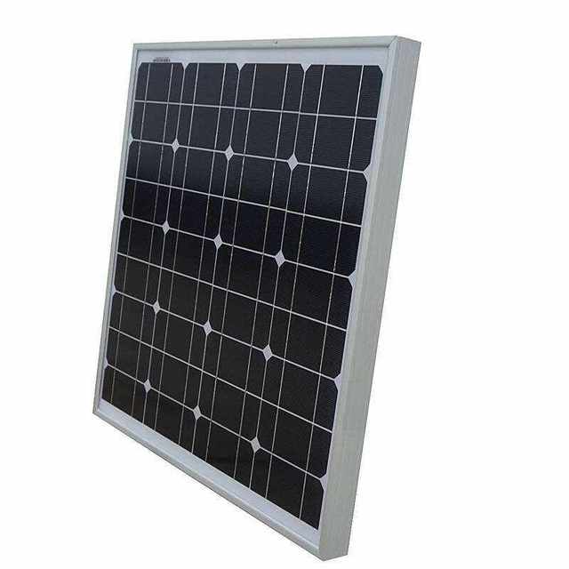 Hot Sale High Efficiency Cheap Price Mono Solar Cell PV Glass Solar Panel 50W From China Factory