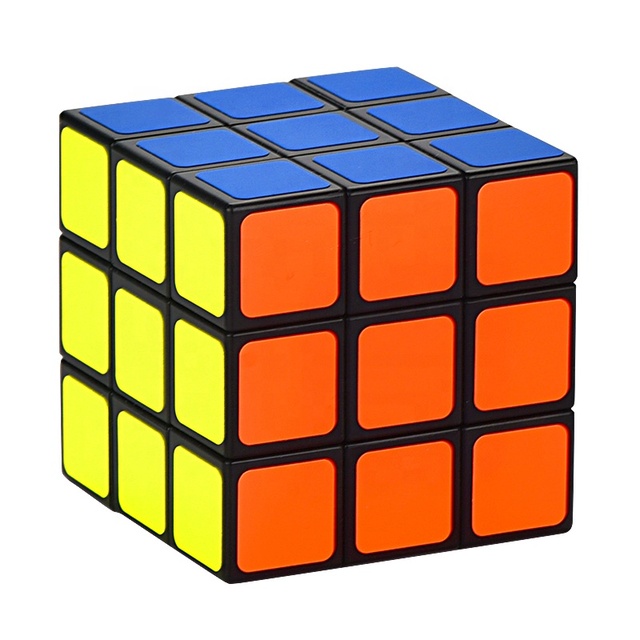 3x3x3 Black Bottom 3D Magic Cube Intelligent Beginner Cube Stress Relief Game Magic Cube Puzzle Toys for Kids and Adults