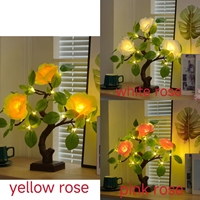 Lampu Pohon Bonsai Mini DIY Grosir, Daya Ganda USB & Baterai, Alas Lepas Pasang, Hiasan Meja Kamar Tidur & Liburan