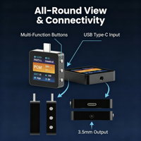 USB Tip C 3.5MM Ses Adaptörü Hifi Ses Kulaklık Amplifikatörü DC Dizüstü Bilgisayar için PCM 32bit 384khz OLED Ekran Özel EQ Filtreleri