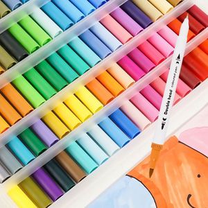Hot-Selling Colorful Dual Art Marker <b>Brush</b> Tip for Coloring Lining With Customized Package and Logo - Product Image 1