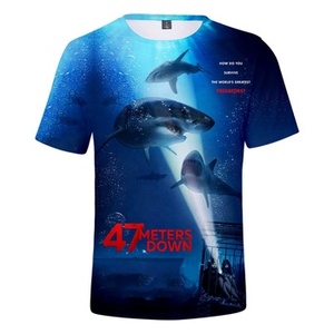 Top vente 2024 nouveau Design série TV chaude <span class=keywords><strong>47</strong></span> mètres vers le bas t-shirt en gros numérique Sublimation imprimé 3D t-shirt - Product Image 2