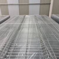 Buiten 3D gelaste gaashekwerkpanelen, gepoedercoat staal, tuinhek met extra sterke vierkante palen