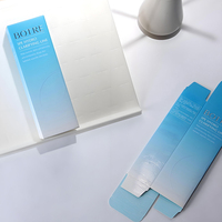Boîte à rabat en papier recyclable sans plastique, impression minimaliste simple, revêtement anti-rayures, boîte pour cosmétiques et soins de la peau bio