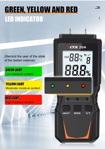 VICTOR 2GA Portable Digital Wood Moisture <b>Meter</b>, High Precision Timber <b>Humidity</b> Detector Wood Moisture Tester - Product Image 5