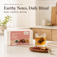 Sachets de thé blanc cru vieilli MWTEA, Reishi et datte rouge, 2,5g x 30, boîte de vente au détail, fournisseur en gros OEM ODM marque privée
