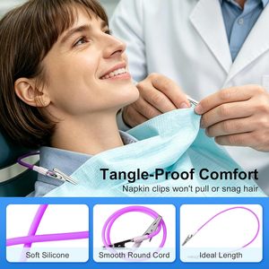 Dental Bib Clip Multi Color Double Headed <b>Universal</b> <b>Plug</b> Manual Operation Home And Commercial Use Oral Care Accessory - Product Image 5