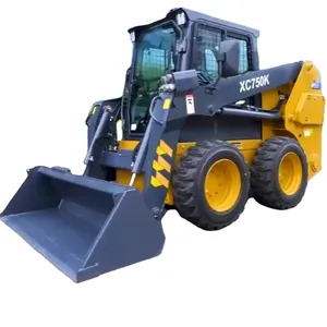 chinese brand XC770K 1.25 ton heavy-load wheel skid steer loader front loader for sale